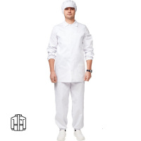 Куртка мужская летняя для пищевого производства (р.60-62) 182-188, белая